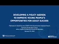 PAS Solutions Forum Developing a Policy Agenda to Improve Young People s Opportunities