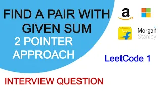 Two Sum Problem Pair with Given Sum 2 pointer approach C