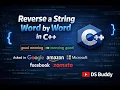 Reverse a string word by word using C Two pointer approach Frequently asked Interview question