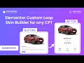 Dynamic Elementor Custom Skin Loop Archive Category Page with both Elementor FREE PRO
