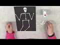 Kids Craft Q Tip Skeleton