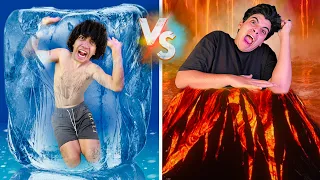 تحدي السخن Vs البارد لمدة يوم كامل الحسين انهيار بكاء 