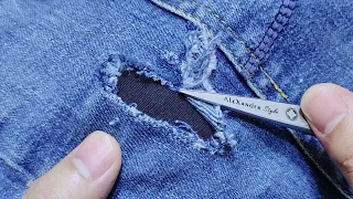 There's nothing better than fixing a complicated hole in your jeans in this exciting and amazing way