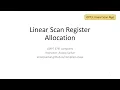 OPT3 Linear Scan Algorithm for Register Allocation