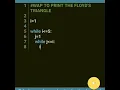 Python program to print the FLOYD S TRIANGLE