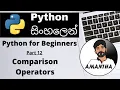 Comparison Operators in Python - Python for Beginners Sinhala