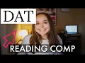 How to study for DAT Reading Section My Strategy Tips