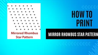 Learn to Code a Mirror Rhombus Star Pattern in Java - Step-by-Step Tutorial