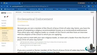 Ecclesiastical endorsement tutorial