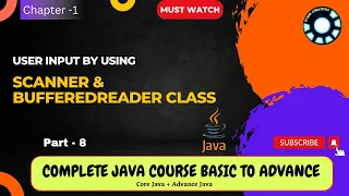 User Input by Scanner BufferedReader in Java Ch-1 P-8 Complete Java Course in Hindi