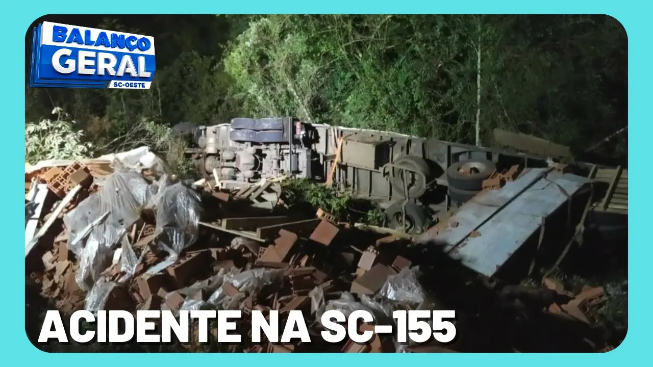 Motorista de carreta morre em acidente na SC -155B em Abelardo Luz