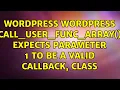 Wordpress WordPress call - user