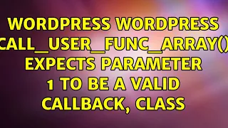 Wordpress WordPress call - user