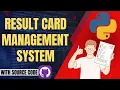 Python Projects Student Result Card Management System in Python Tkinter