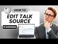 How To Edit Source on a User Talk Page in Wikipedia Updated 2026