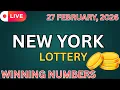 New York Midday Lottery Results For - 27 Feb 2026