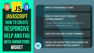 Creating JavaScript Help And FAQ Responsive Widget With Animations From Scratch JS
