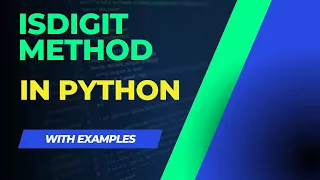 How to use isdigit method in python easily