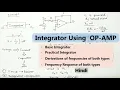INTEGRATOR USING OP-AMP Basic and Practical Integrator Electronics Subjectified