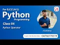 Arithmetic Operator and Assignment Operator Python Class 4 Tamil - for AL Students