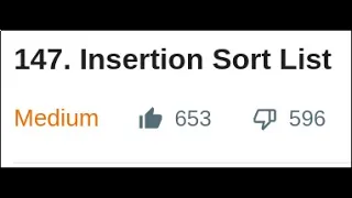 LeetCode 147 - Insertion Sort List 99 6 Speed