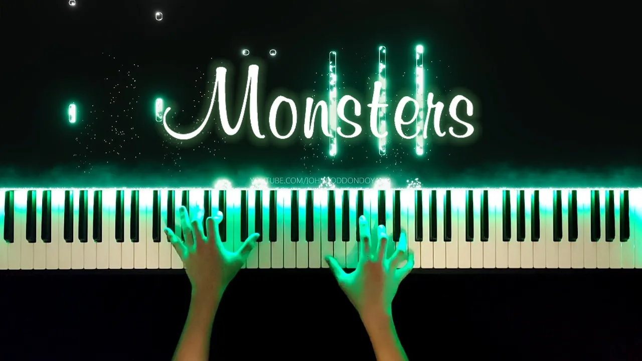Katie Sky - Monsters | Piano Cover with Strings (with Lyrics & PIANO SHEET)