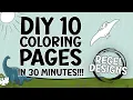 How to Create 10 Professional Coloring Pages FAST Easy Canva Tutorial 2025