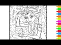 Disney Frozen Elsa Anna Kristoff Sven Olaf Coloring Book Pages