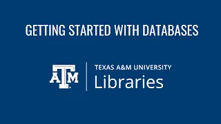 Getting Started with Databases