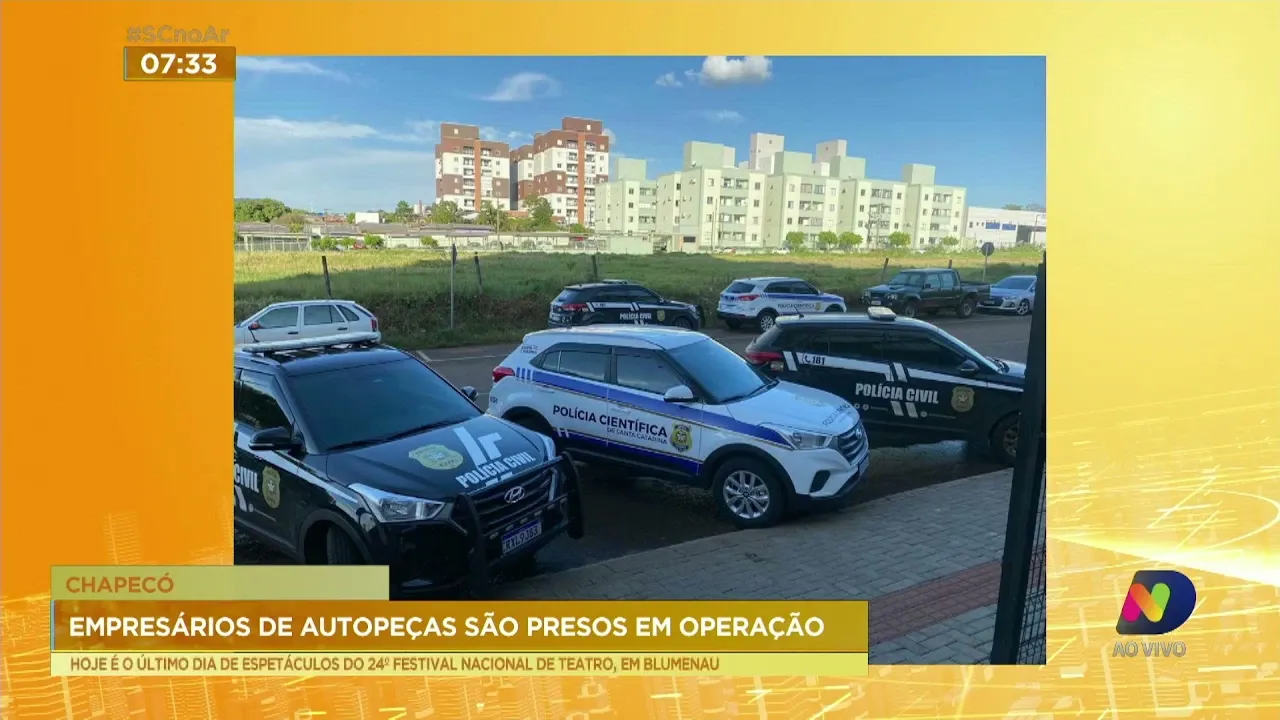 Operação da Polícia Civil prende empresários de autopeças da região Oeste de SC