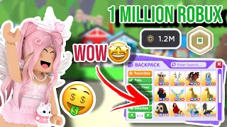 Spending 1 MILLION ROBUX On Adopt Me To See How RICH I can Become... 🤑