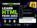 HTML Tutorial for Beginners in Hindi Learn HTML From Zero Part 01 CodeWithRakhi
