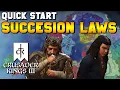 Quick Start Succession Laws Guide for Crusader Kings 3 PC Xbox PS5