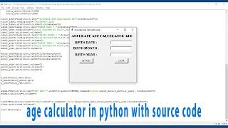 age calculator in python with source code python age calculator