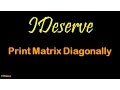 Print Matrix Diagonally