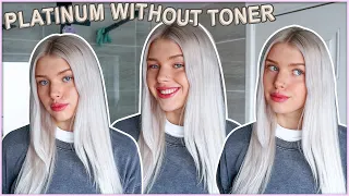 How To Keep Platinum Blonde Hair White WITHOUT TONER How To Fix Brassy Hair 