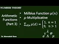 Arithmetic Function Part-3 Mobius Function and its basic properties