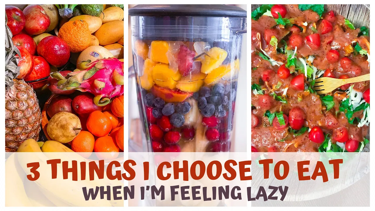 THINGS I EAT WHEN I AM LAZY  HEALTHY RAW FOOD VEGAN DIET