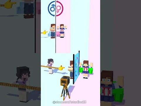 Camera Pov:When your Friend Force to Gender Swap📸💃😍-Minecraft Short Animation #trending #shorts