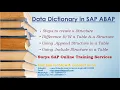 SAP ABAP - Structures in DDIC