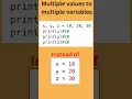 Python Multiple Assignment in One Line Python Tips