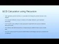 GCD Calculation using Recursion Lecture 11 Java Static Scope Rule
