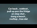 Backseat - Moyann (lyrics)