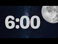 6 Minute Fun Moon Classroom Timer No Music Space Synth Alarm at End
