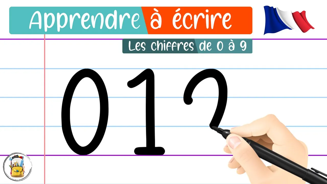 Apprendre À Écrire Les Chiffres De 0 À 9 En Chiffres et En Lettres - Apprendre À Tracer Les Chiffres