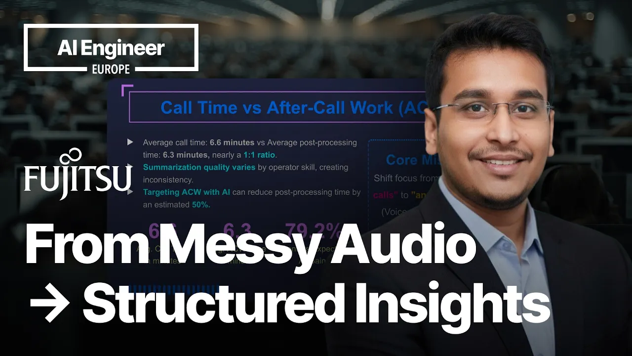 Contact Center Voice AI: Low-Latency Intelligence Extraction from Messy Audio Streams — Dippu Singh: video thumbnail
