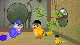 बारिश में हुई चमकू चिड़िया की मौत || New Hindi story || Hindi Animation Toon 