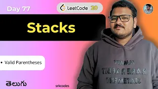 Leetcode 20 Valid Parentheses Explained in Telugu Brute Force Stack Approach srkcodes