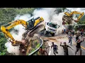 Lagu VIRAL !!! NYARIS HAMPIR MATI, Detik Detik Insiden Excavator Dan Truk Tergelincir di Sitinjau Luaik