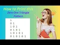zero one pattern using java java pattern question